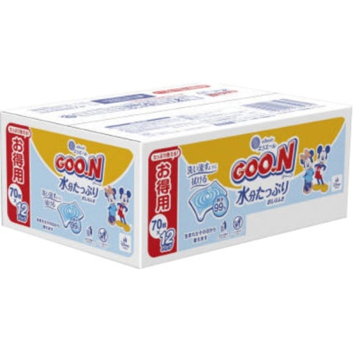 グーン 肌にやさしいおしりふき 70枚 12P