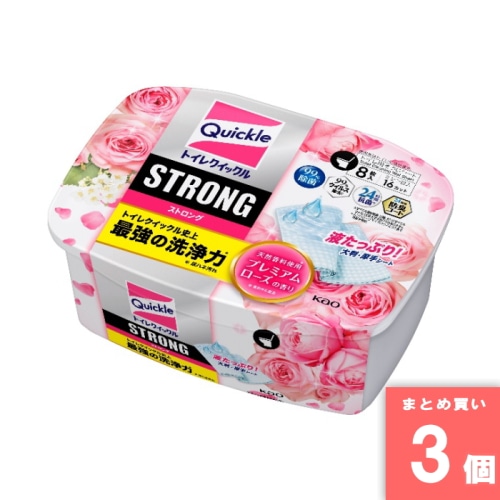 [取寄10][まとめ買い]【3個セット】トイレクイックルストロング プレミアムローズ [4901301417688]