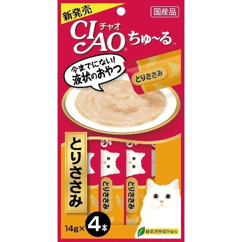 いなばペットフード Cちゅーるとりささみ [14g×4本]