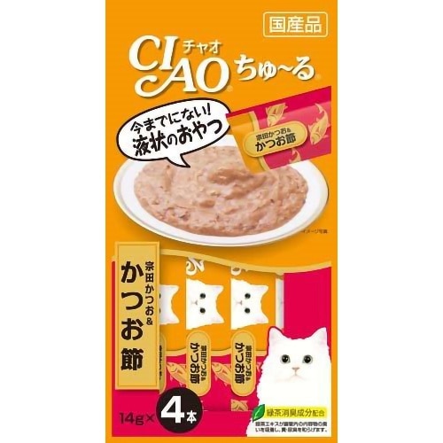 いなばペットフード いなばCIAOちゅーる宗田かつお＆かつお節 [14g×4本]