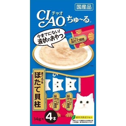 いなばペットフード いなばCIAOちゅーるまぐろ＆ほたて貝柱 [14g×4本]
