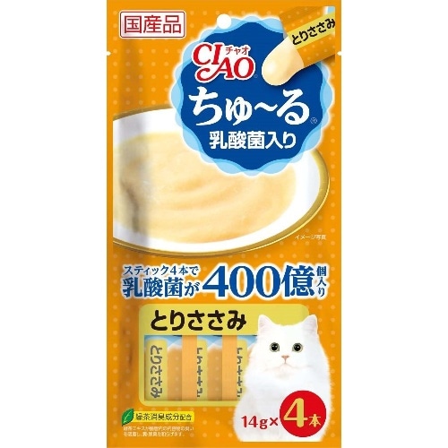 いなばペットフード いなばちゅーる乳酸菌入りとりささみ [14g×4本]