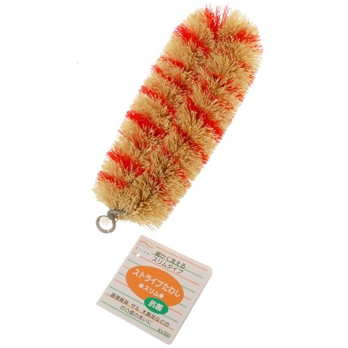 ストライプタワシ スリム抗菌 KV300 グリーン・レッド [1個入り]