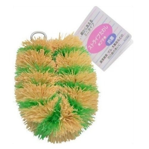 ストライプタワシ プチ 抗菌 KV302 グリーン・レッド [1個入り]