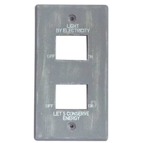 スイッチプレート 2口 71600024 ライトグレー