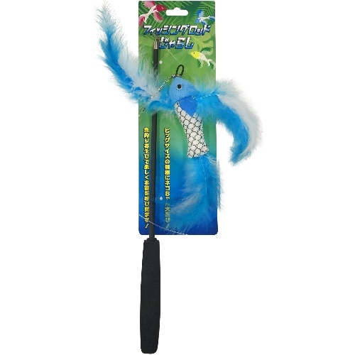 スーパーキャット フィッシングロッドじゃらし ブルー FLD-01