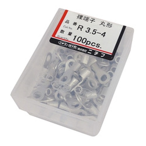 裸圧着端子丸形R型 R 3.5-4 シルバー