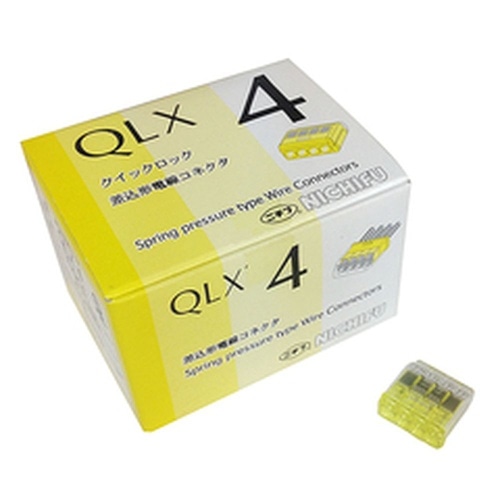 差込型電線コネクター QLX4 50P 黄透明
