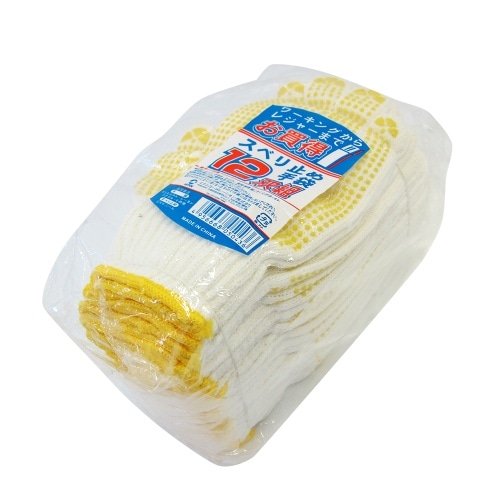 お買得スベリ止め12双組(黄) 230027 すべり止め：黄色