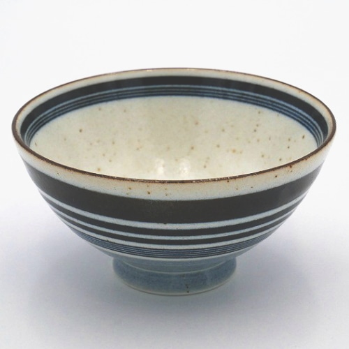 深丸茶碗中インディゴ グレー