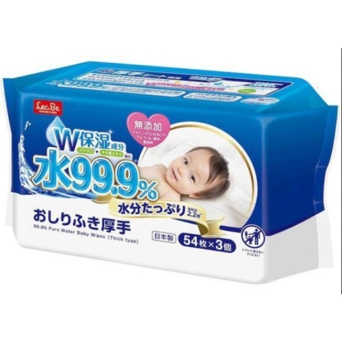 99.9 水分 たっぷり おしりふき 厚手W 54枚×3個 E00869