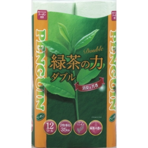 ペンギン緑茶の力トイレット ダブル 12R 35m [1個]