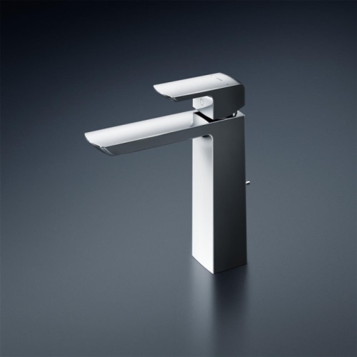 台付シングル混合水栓 TLG02305JA (エコシングル、ワンプッシュ、共用)