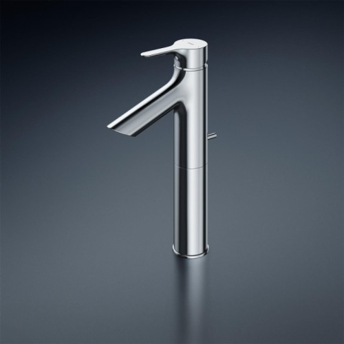 台付シングル混合水栓 TLS01305JA (エコシングル、ワンプッシュ、共用)