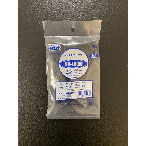 ループロック耐候 100本 2.6×100 SG-100W ブラック