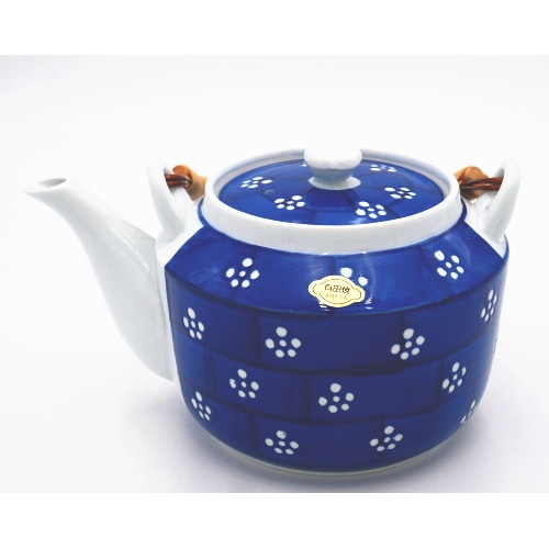 6号土瓶梅小紋 青