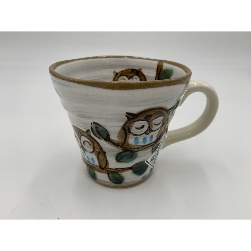 マグカップ フクロウ青 アオ [1個]