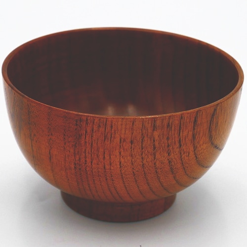 木製汁椀 大和総すり 茶