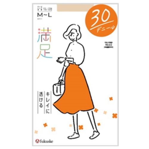 540－1101 マンゾク 婦人パンスト 30D L2L 535ヌーディベージュ