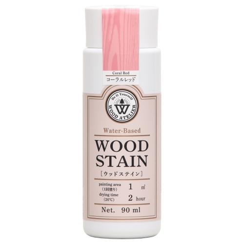 ウッドステイン90ml コーラルレッド
