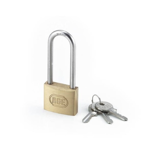 ステン弦長ロック南京錠 40mm G035 G-035 真鍮 [1個]