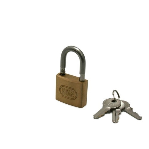 ステンWロック南京錠 35mm G-048 G-048 真鍮 [1個]