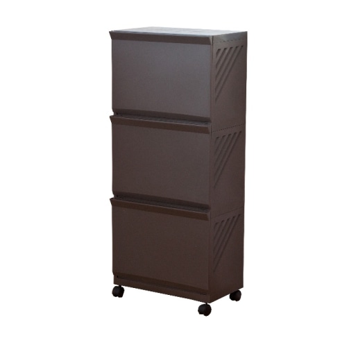 クレバン323(3段) ブラウン ランドリーボックス [取寄商品]