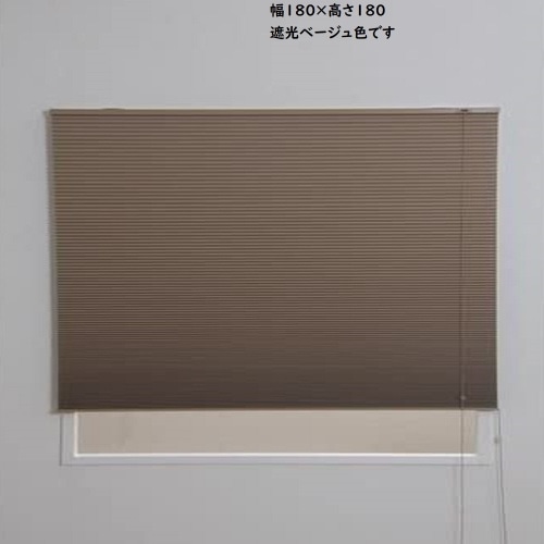 ハニカム彩 180×180 遮光ベージュ L6406 ブラウン