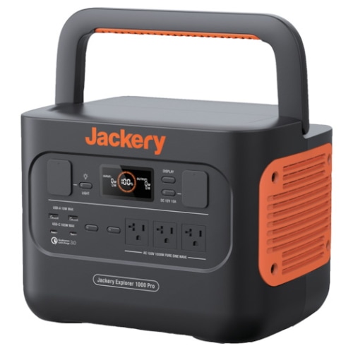 [直送3]Jackery(ジャクリ)  ポータブル電源 1000 Pro 定格出力1000W 電源容量1002Wh アウトドア キャンプ 防災 ソーラー充電対応 JE-1000B