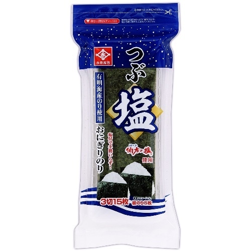 永井海苔 つぶ塩おにぎりのり 3切15枚 [1個]