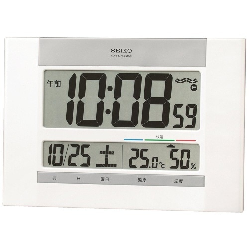 掛け置き兼用時計 SQ429W ホワイト