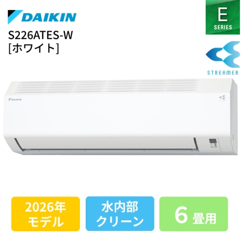 S226ATES-W ホワイト 6畳 [2.2kW]