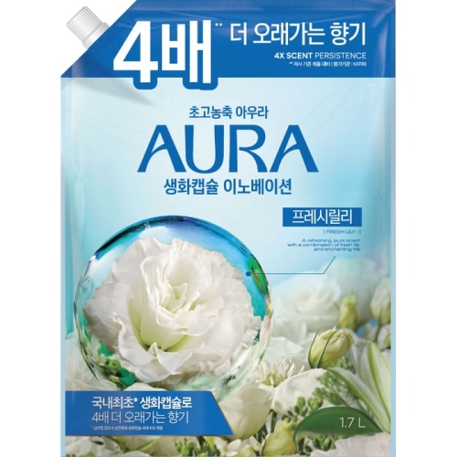 香リサフロン柔軟剤 AURA 生花カプセル フレッシュリリー ツメカエ用 1.7L