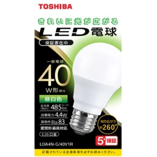 [取寄10]LED電球全方向40W LDA4N-G/40V1R 昼白色 [4580625137443]