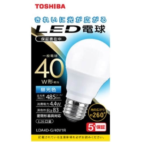 [取寄10]LED電球全方向40W LDA4D-G/40V1R 昼光色 [4580625137467]