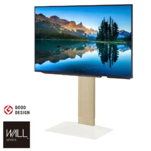 テレビスタンド WALL V3 WLTVZ5232 ホワイトオーク ロータイプ 左右首振り機能搭載 [取寄商品]