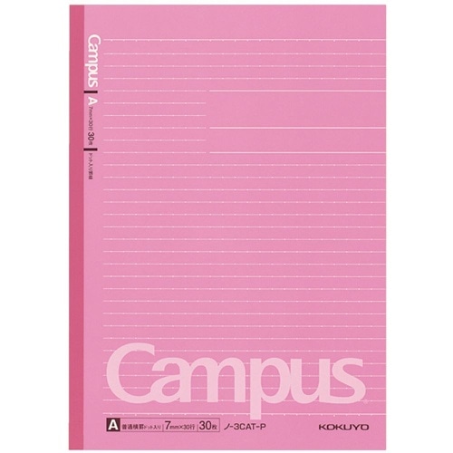キャンパスノート(ドット罫●カラー)A罫 ノ-3CAT-P ピンク