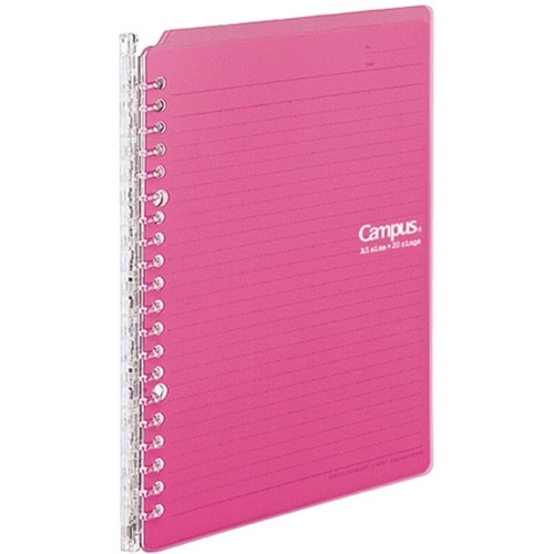 キャンパスバインダスマートリングA5濃桃 ル-SP130NP ピンク