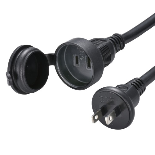 防雨型作業用フタ付きコード1口10m黒 HS-EW1100F3-K ブラック