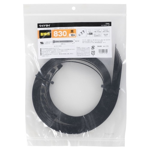 ワイドタイ815mm10本 WLT-830-K 10P 黒