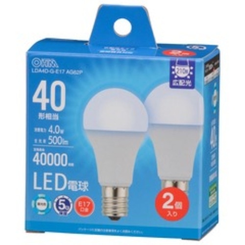 [取寄10]LED電球小形E17 LDA4D－G－E17 AG62P [1個][4971275655447]
