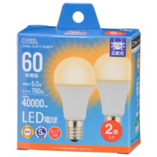 [取寄10]LED電球小形E17 LDA6L－G－E17 AG62P [1個][4971275655485]