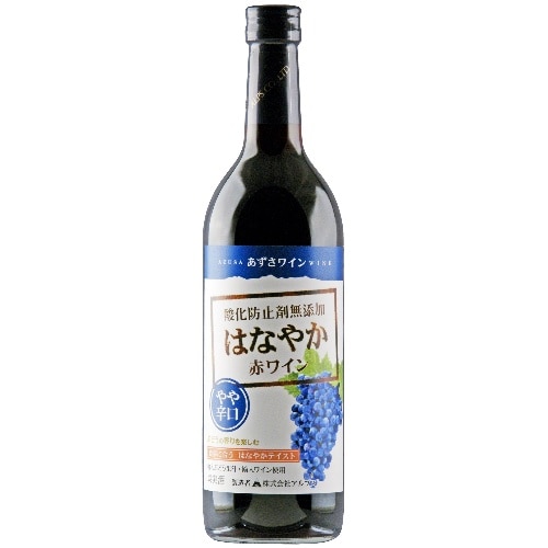 アルプス あずさ はなやか赤 やや辛口 720ml