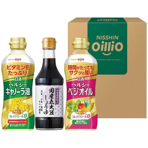 日清オイリオ 日清ヘルシーオイル&国産丸大豆醤油 ギフト [直送商品](4236-079)