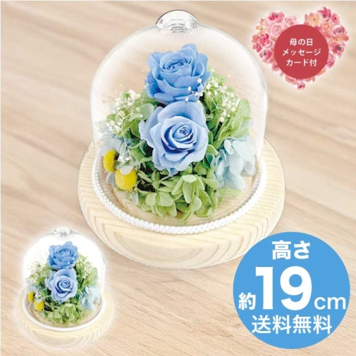 [直送商品]母の日 5/8-10お届け スープ ジュエルガラスドーム ブルー 【配送指定日不可】 (1853-622)