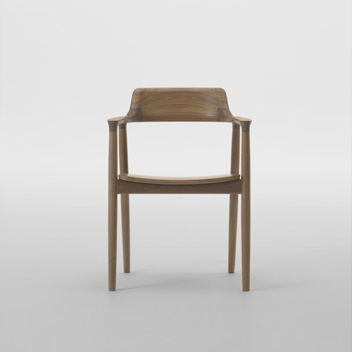 ヒロシマ アームチェア (板座 / ウォールナット)