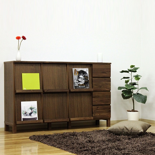 レッチェ 143マガジンレコードラック (3列＋引き出し4杯)