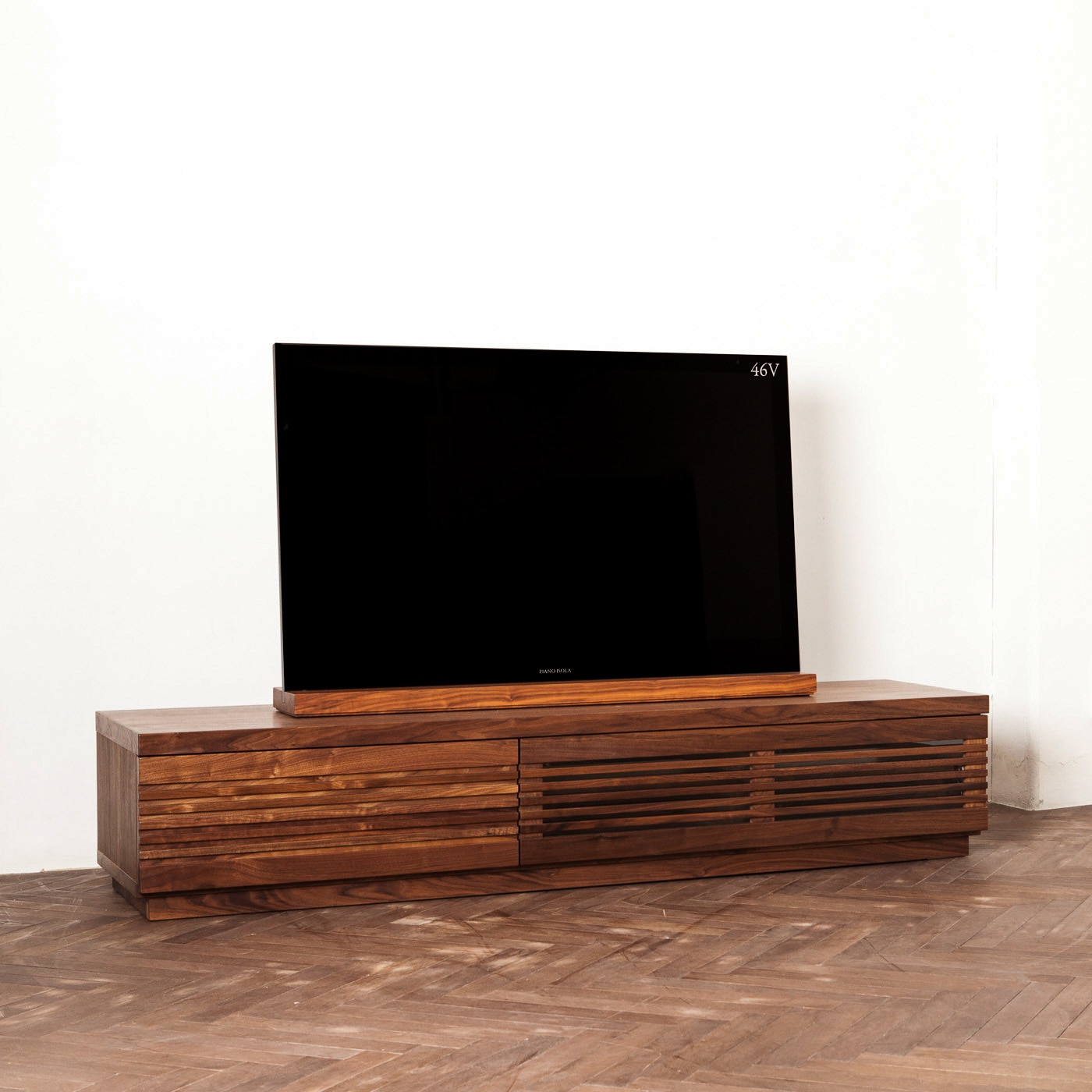 ジャギー TVボード 片引き出し(ウォールナット)