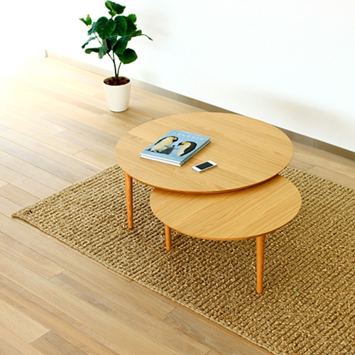 バルーン 69 スライドテーブル2枚(ホワイトオーク)