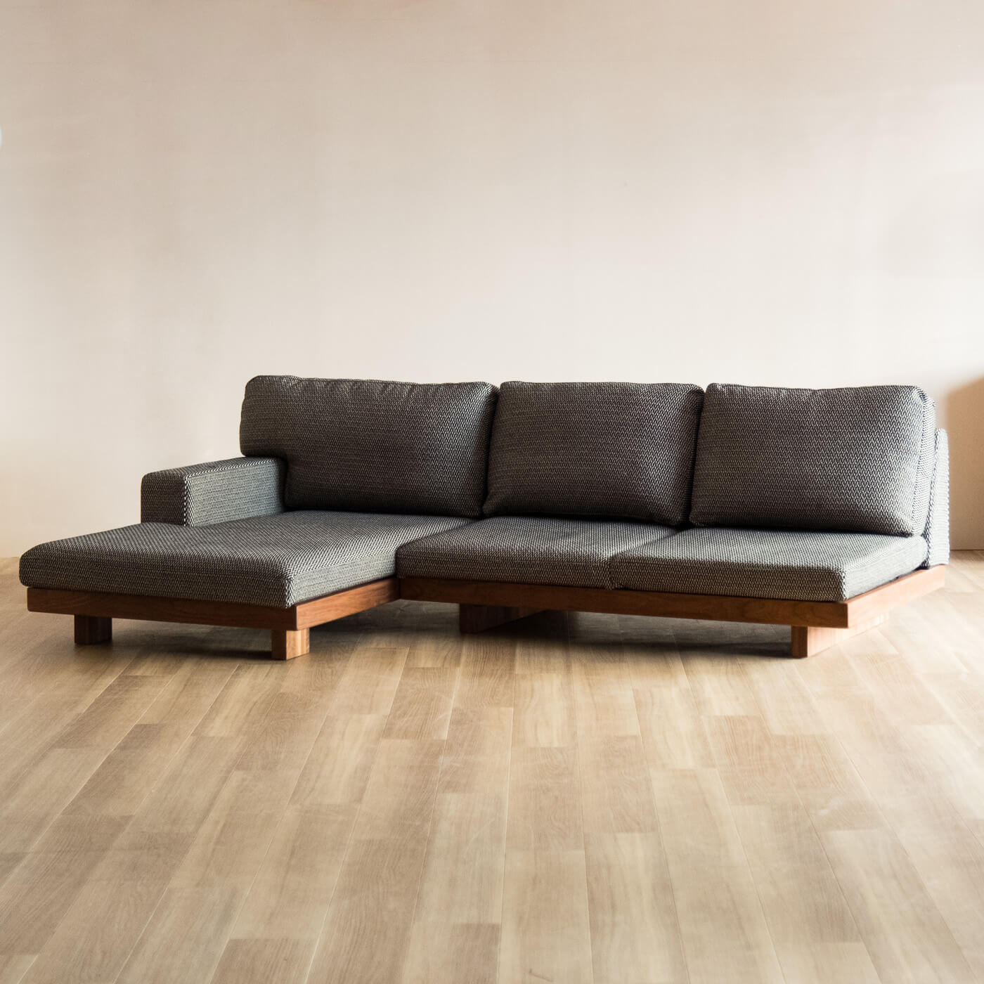 デニッシュ ワンアームカウチソファ セット